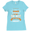 All Women Created Equal But The Best Born In January Ladies Fitted T-Shirt
