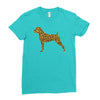 leopard pattern Ladies Fitted T-Shirt