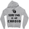 surfing is my cardio Zipper Hoodie