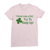 drink like a girl Ladies Fitted T-Shirt