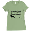 kitten kitty talk to your cat about catnip gifts for dad Ladies Fitted T-Shirt