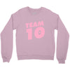 team 10 light pink Crewneck Sweatshirt