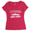 commas save lives t shirt Women's Triblend Scoop T-shirt
