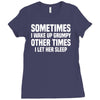 sometimes i wake up grumpy Ladies Fitted T-Shirt