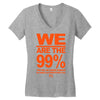 we are the 99% t shirt occupy wall street anti corporate greed black Women's V-Neck T-Shirt