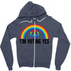 I Am Voting Yes Zipper Hoodie