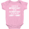 I Screwed Mothers Day So Fathers Day Lousy Tshirt Baby Bodysuit
