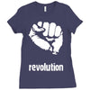 power to the people fist revolution Ladies Fitted T-Shirt