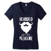 bearded for her pleasure Women's V-Neck T-Shirt