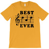 Best Dad Ever Funny Music Note T-Shirt