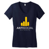 antisocial Women's V-Neck T-Shirt