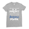awesome poppa Ladies Fitted T-Shirt