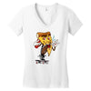 pizza smoking (2) Women's V-Neck T-Shirt