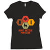 don't settle for less Ladies Fitted T-Shirt