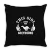 This Girl Loves Her Greyhound Throw Pillow