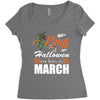 Halloween Kings Are Born In March Women's Triblend Scoop T-shirt