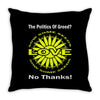 political the 80's 60's hippy anti capitalism Throw Pillow