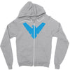 distressed nightwing Zipper Hoodie