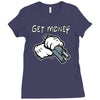 mickey mouse gangster get money Ladies Fitted T-Shirt