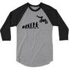 evolution of a biker dirt bike mx motocross t shirt men 3/4 Sleeve Shirt