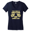amazing dad Women's V-Neck T-Shirt
