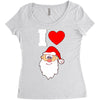 i love santa noel Women's Triblend Scoop T-shirt