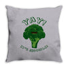 one cheer for broccoli Throw Pillow