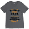 Super Cool Papa Of A Freaking Awesome Granddaughter V-Neck Tee