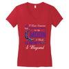 i love someone with pancreatic cancer to the moon &amp; back to infinity Women's V-Neck T-Shirt