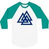 valknutr knoten der gefallenen odin nordisch symbol aspekte wotan 3/4 Sleeve Shirt
