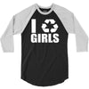 i recycle girls  funny 3/4 Sleeve Shirt