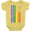 rainbow american flag Baby Onesie