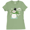 windy snowman Ladies Fitted T-Shirt
