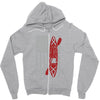 kayak american flag Zipper Hoodie