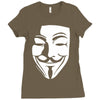 v per vendetta face film horror cinema&amp;tv Ladies Fitted T-Shirt
