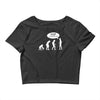 banksy funny human evolution indie Crop Top