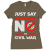 say no to civil war Ladies Fitted T-Shirt
