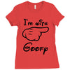 i'm with goofy t shirt mickey mouse t shirt disney shirt walt disney t Ladies Fitted T-Shirt