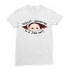 June Peeking Out Asian Baby Boy Ladies Fitted T-Shirt