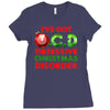 ocd obsessive christmas disorder Ladies Fitted T-Shirt