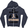Me Against Uterine Cancer Zipper Hoodie