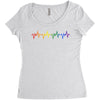 LGBT Heartbeat Women's Triblend Scoop T-shirt