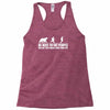 be nice to fat people bear chase funny pub joke Racerback Tank