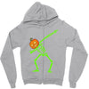 pumpkin skeleton dabbing Zipper Hoodie