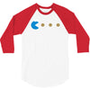 funny 80s pacman cookie monster retro gaming 3/4 Sleeve Shirt
