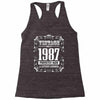 vintage made in 1987 perfectly aged a living legend Racerback Tank