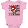 christmas reindeer dabbing Baby Bodysuit