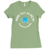 never trust an atom they make up everything Ladies Fitted T-Shirt