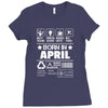 Born In April Ladies Fitted T-Shirt