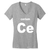 cerium Women's V-Neck T-Shirt